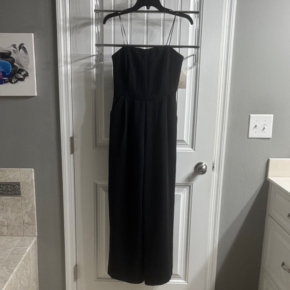 Elegant Black Women's strapless jumpsuit